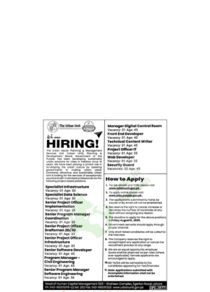 The Urban Unit Jobs – July 2025 Apply Online for Software Developers, Program Managers & More latest hiring